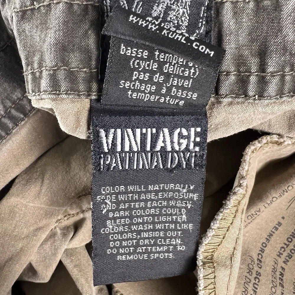 Kuhl Revolvr Vintage Patina Dye Pants Mens 32x34 Gray Hiking Outdoor Utility